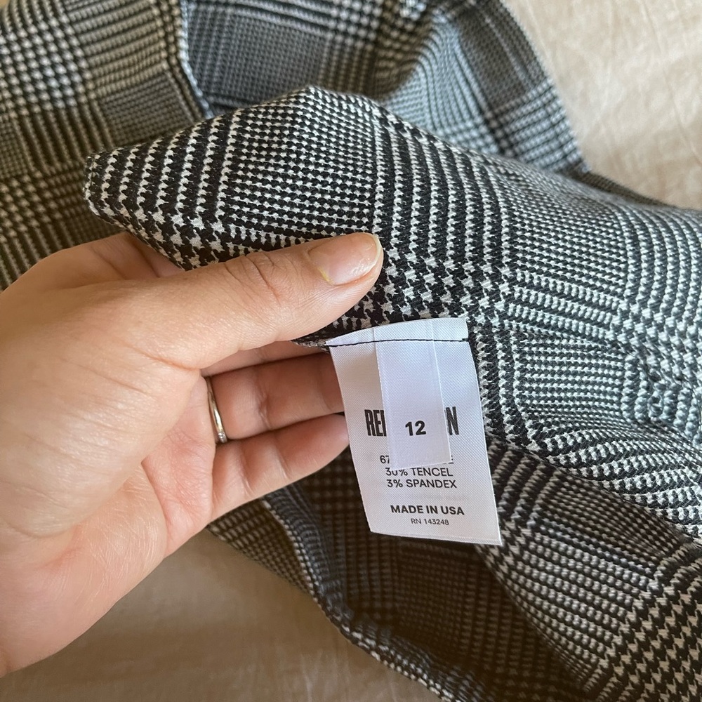 Reformation Checkered Cropped Button Front Tank - image 4